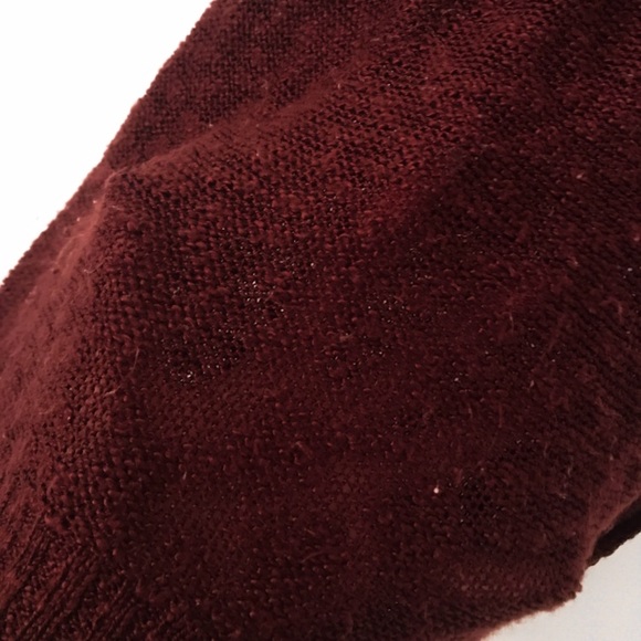 Maroon knitted sweater dress - Picture 3 of 4